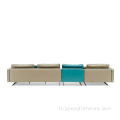 Oturma odası deri kanepeler için modern kanepe seti